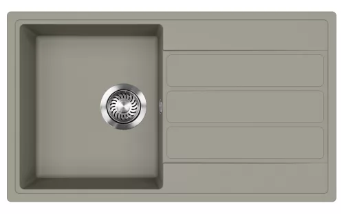 EVIDO EASY 45 S gránit mosogató, 760 x 440 mm, platina