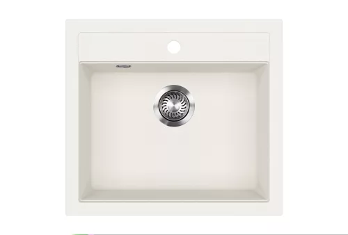 EVIDO QUADRO 6 gránit mosogató, 565 x 510 mm, fehér