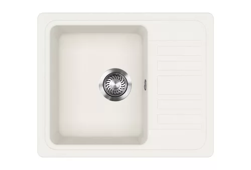EVIDO HOME 45 S Compact gránit mosogató, 575 x 460 mm, fehér