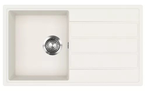 EVIDO EASY 45 S gránit mosogató, 760 x 440 mm, fehér