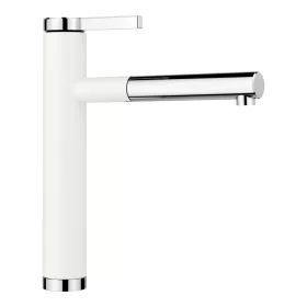   BLANCO LINEE-S kihúzható fejes csaptelep, fehér/króm, SILGRANIT-Look, HD