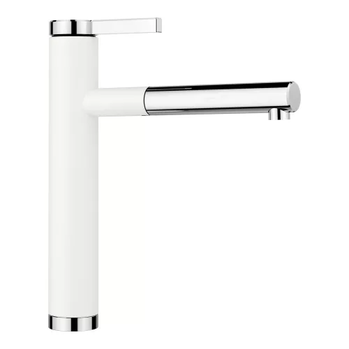 BLANCO LINEE-S kihúzható fejes csaptelep, fehér/króm, SILGRANIT-Look, HD