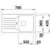 BLANCO FAVOS Mini SILGRANIT mosogató, fekete