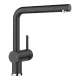 BLANCO LINUS csaptelep, fekete, SILGRANIT-Look, HD
