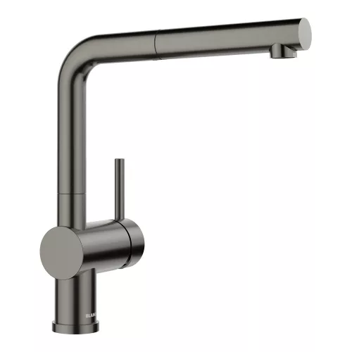 BLANCO LINUS-S kihúzható fejes csaptelep, satin dark steel, HD