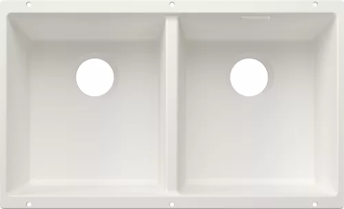 BLANCO SUBLINE 350/350-U SILGRANIT mosogató, fehér, lefolyó nélkül