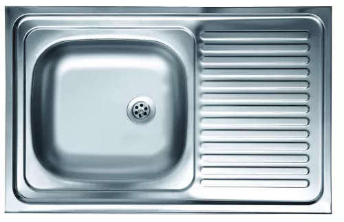LIVINOX 116 teletetős natúr rozsdamentes acél mosogató, 800 x 500 mm
