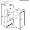 AEG AIK2023L Beépíthető hűtőszekrény | 181 l | 122.4 cm magas | 55.6 cm széles | Fehér