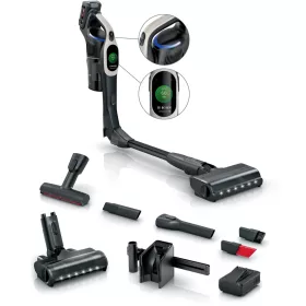   BOSCH BBS1041GQC Akkumulátoros porszívó | Unlimited 10 | 18 V / 4 Ah Li-Ion akku | MicroClean | Gyorstöltő | Grafit