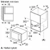 BOSCH BFL623MB4 Serie|2 Beépíthető mikrohullámú sütő | Fekete