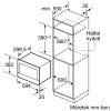 Bosch BFL634GB1 Serie|8 Beépíthető  mikrohullámú sütő | TFT | AutoPilot7 | 21l | Fekete
