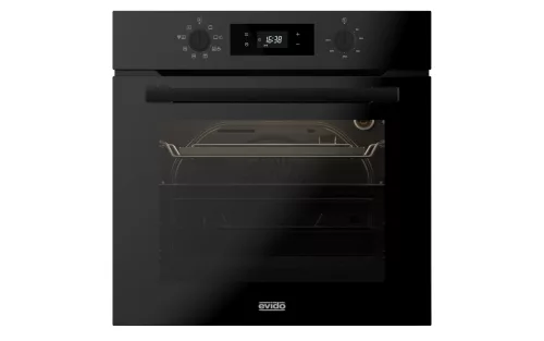 EVIDO LEVEL PRO 60B multifunkciós sütő, 60 cm, fekete, AirFry és Pizza funkcióval