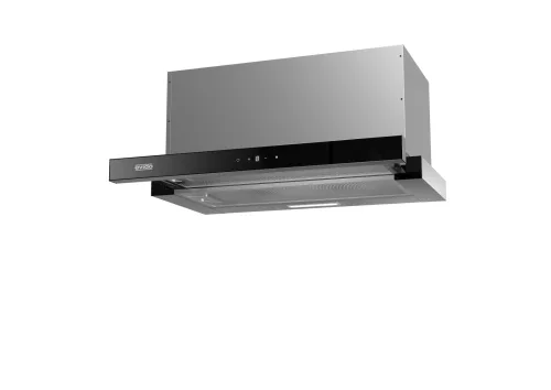 EVIDO SLIMLUX 60TC teleszkópos páraelszívó, 60 cm, inox/fekete üveg, érintőszenzor
