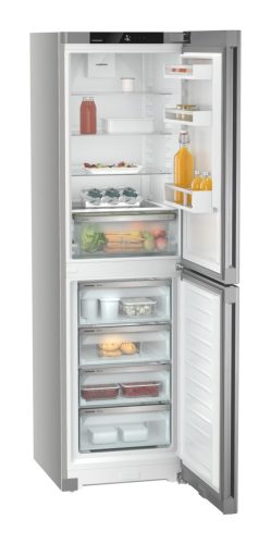 LIEBHERR CNsfd 5704 Szabadonálló kombinált alulfagyasztós hűtőszekrény | NoFrost | EasyFresh | 227/132 l | 201.5 cm magas | 59,7 cm széles | Silver