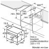 BOSCH CSG7361B1 Serie|8 Beépíthető kompakt gőzsütő | Fekete