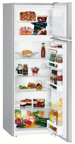Liebherr CTPel 251 Szabadonálló kombinált felülfagyasztós hűtőszekrény | SmartFrost | 218/52 l | 157.1 cm magas | 55 cm széles | Silver