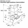 NEFF D85IFN1S0 N 50 Beépíthető fali kürtős páraelszívó | 768m3/óra | 80 cm | Fekete üveg