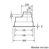 BOSCH DHL555BL Serie|4 Álkürtőbe beépíthető páraelszívó | 590m3/óra | 50 cm | Nemesacél