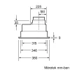 BOSCH DHL555BM Serie|4 Álkürtőbe beépíthető páraelszívó | 604m3/óra | 50 cm | Nemesacél