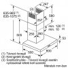 Bosch DWB66BC50 Serie|2 Beépíthető fali kürtős páraelszívó | 590m3/óra | 60 cm | Nemesacél