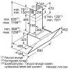 BOSCH DWK98JQ60 Serie|6 Beépíthető fali kürtős páraelszívó | TouchControl | 840m3/óra | 90 cm | Fekete üveg