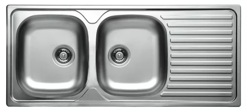 LIVINOX CLASSIC 138 karcálló szövetmintás rozsdamentes acél mosogató, 1160 x 500 mm