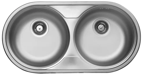 LIVINOX RONDO 139 karcálló szövetmintás rozsdamentes acél mosogató, 830 x 435 mm