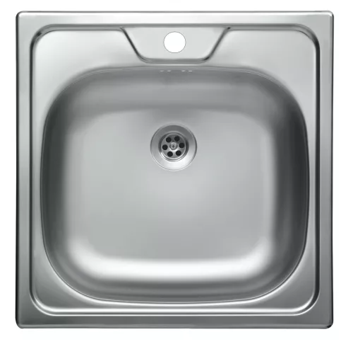 LIVINOX PANEL karcálló szövetmintás rozsdamentes acél mosogató, 480 x 480 mm
