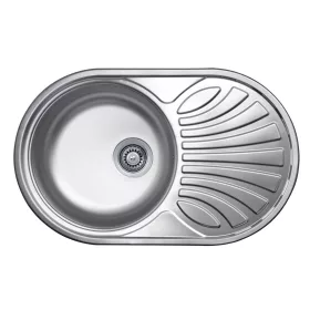   LIVINOX RONDO 159 karcálló szövetmintás rozsdamentes acél mosogató, 770 x 480 mm
