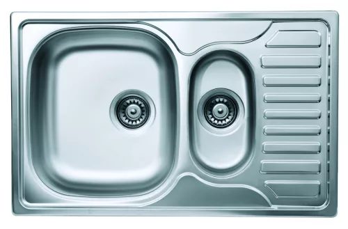 LIVINOX OBERON 174 karcálló szövetmintás rozsdamentes acél mosogató, 780 x 490 mm