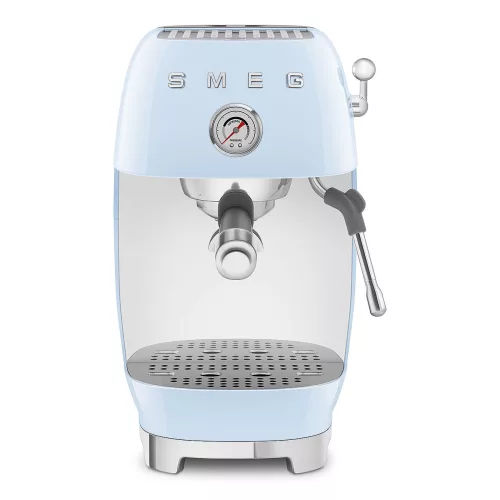 SMEG ESPRESSO KÁVÉFŐZŐ COLD BREW FUNKCIÓVAL, retro, világoskék