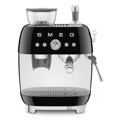SMEG ŐRLŐVEL KOMBINÁLT ESPRESSO KÁVÉFŐZŐ, retro, fekete