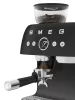 SMEG ŐRLŐVEL KOMBINÁLT ESPRESSO KÁVÉFŐZŐ, retro, matt fekete