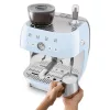 SMEG ŐRLŐVEL KOMBINÁLT ESPRESSO KÁVÉFŐZŐ, retro, világoskék