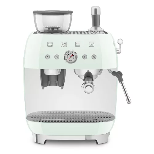 SMEG ŐRLŐVEL KOMBINÁLT ESPRESSO KÁVÉFŐZŐ, retro, világoszöld