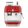 SMEG ŐRLŐVEL KOMBINÁLT ESPRESSO KÁVÉFŐZŐ, retro, piros