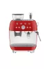 SMEG ŐRLŐVEL KOMBINÁLT ESPRESSO KÁVÉFŐZŐ, retro, piros