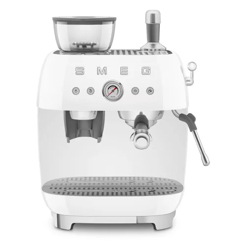 SMEG ŐRLŐVEL KOMBINÁLT ESPRESSO KÁVÉFŐZŐ, retro, fehér