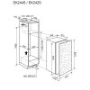 Electrolux EK242SLSW Beépíthető hűtőszekrény | OptiSpace | 214 l | 126.9 cm magas | 54.7 cm széles | Fekete