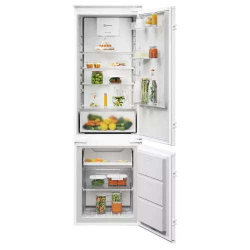 Electrolux ENA7CE18S3 beépíthető alulfagyasztós hűtőszekrény | NoFrost | 186/62 l | 177 cm