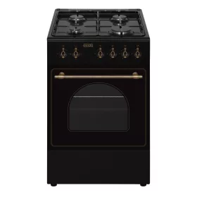   EVIDO FREE GE55A gáztűzhely, rusztikus design, 50x55 cm, elektromos sütő, 48 l, antracit/bronz