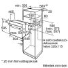 Bosch HBF134ES1 Serie|2 Beépíthető sütő | LED | 66l | EcoClean | Nemesacél