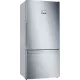 BOSCH KGB86AIFP Serie|6 Szabadonálló kombinált alulfagyasztós hűtőszekrény | NoFrost | Wifi | VarioZone | PerfectFit | 479/134 l | 186 cm magas | 86 cm széles | Nemesacél