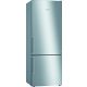 BOSCH KGE58AICP Serie|6 Szabadonálló kombinált alulfagyasztós hűtőszekrény | LowFrost | 377/126 l | 191 cm magas | 70 cm széles | Nemesacél
