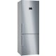 BOSCH KGN497ICT Serie|4 Szabadonálló kombinált alulfagyasztós hűtőszekrény | NoFrost | PerfectFit | 330/105 l | 203 cm magas| 70 cm széles | Nemesacél kinézet