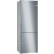 Bosch KGN49VICT Serie|4 Szabadonálló kombinált alulfagyasztós hűtőszekrény | NoFrost | PerfectFit | 311/129 l | 203 cm magas| 70 cm széles | Nemesacél kinézet
