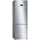 Bosch KGN49XLEA Serie|4 Szabadonálló kombinált alulfagyasztós hűtőszekrény | NoFrost | PerfectFit | 330/105 l | 203 cm magas| 70 cm széles | Inox