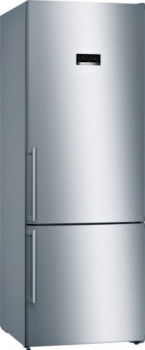 Bosch KGN56XIDP Serie|4 Szabadonálló kombinált alulfagyasztós hűtőszekrény | NoFrost | PerfectFit | 400/105 l | 193 cm magas | 70 cm széles | Inox