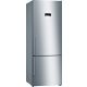 BOSCH KGN56XIDP Serie|4 Szabadonálló kombinált alulfagyasztós hűtőszekrény | NoFrost | PerfectFit | 400/105 l | 193 cm magas | 70 cm széles | Nemesacél