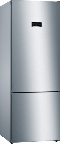 BOSCH KGN56XLEA Serie|4 Szabadonálló kombinált alulfagyasztós hűtőszekrény | NoFrost | PerfectFit | 400/105 l | 193 cm magas | 70 cm széles | Nemesacél kinézet